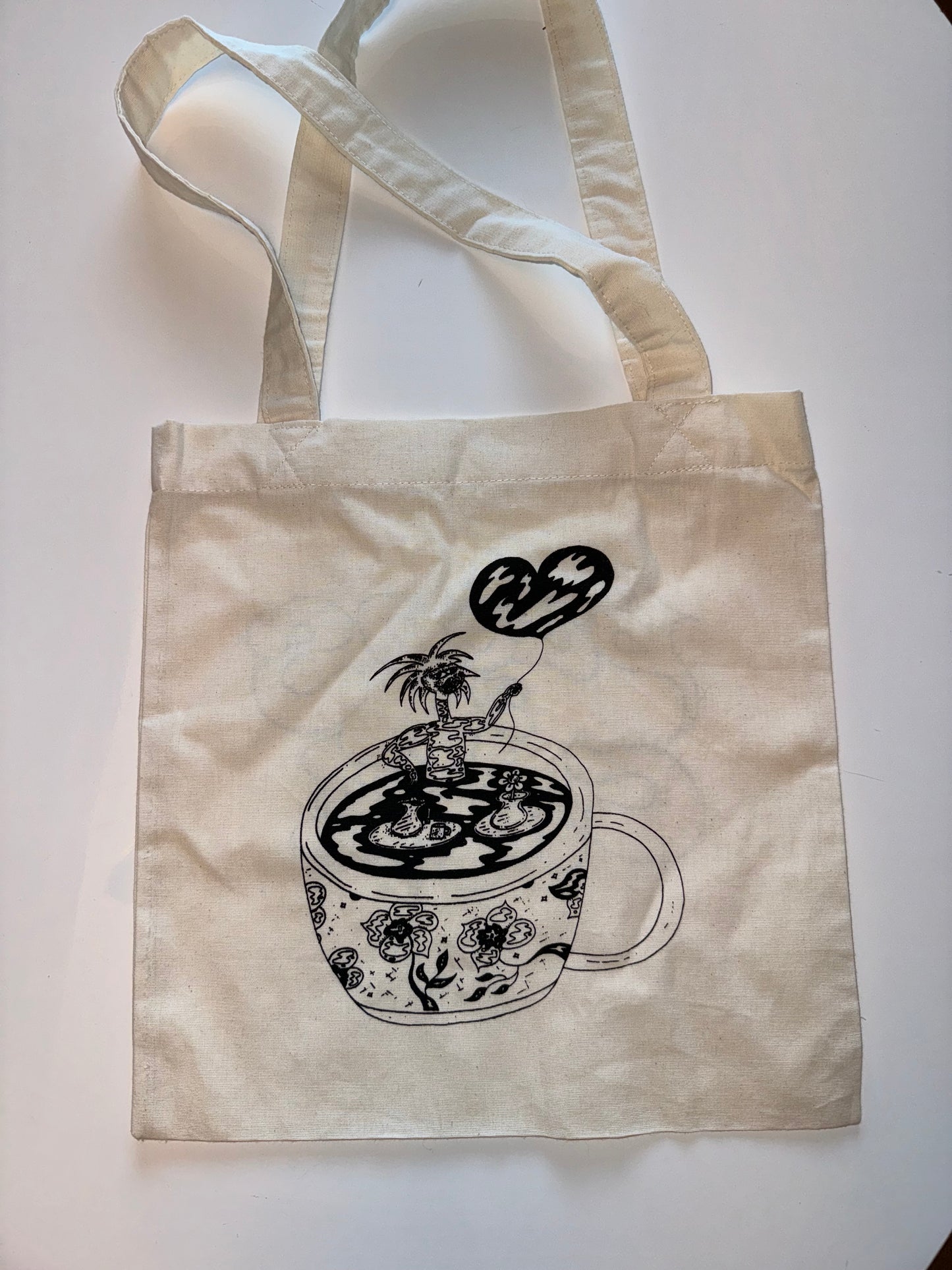 "Besos y Café" tote bag